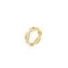 18K YELLOW GOLD NAVARRA HARD CHAIN LINK RING BAND - Image 2