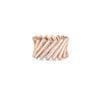 18K ROSE GOLD DOMINO DIAMOND ACCENT WIDE RING