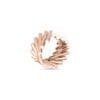 18K ROSE GOLD DOMINO DIAMOND ACCENT WIDE RING - Image 2